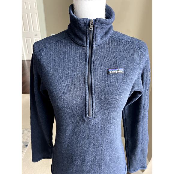 Patagonia blue fleece lined quarterzip pullover size S/M* - Picture 2 of 5